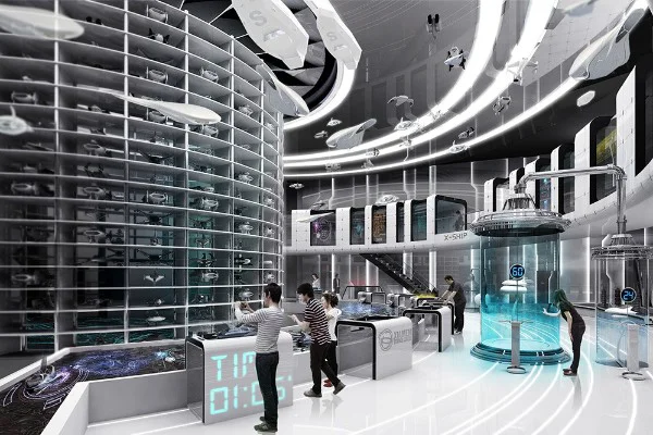 如何体现航天主题设计在扬州市航天展厅中的独特魅力